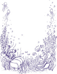 Under Water Sketch Purple