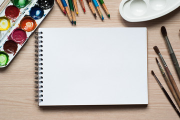 drawing tools on a desk © nadianb