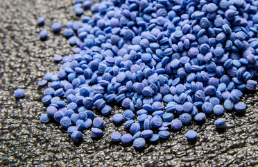 Plastic polymer granules.