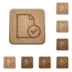 Document accepted wooden buttons