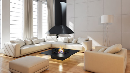 Soggiorno con camino