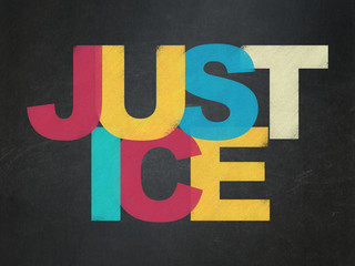 Law concept: Justice on School Board background