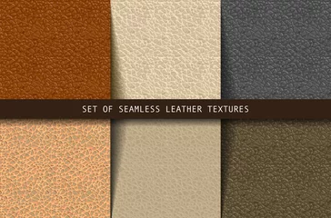 Foto op Canvas Set of seamless leather textures © ilona_pitkin