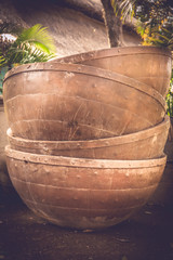 Fototapeta premium Huge clay flower pots