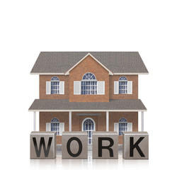 model of the house on white background