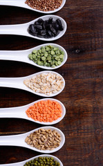 Cereals in ceramic bowls