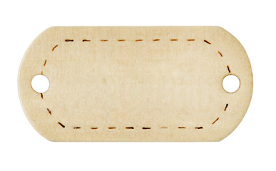 Wooden sign isolated on white