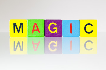 Magic - an inscription from children's blocks