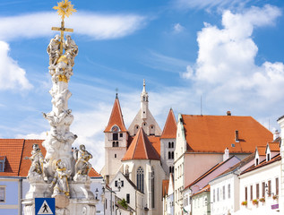 Obraz premium Column of Holy Trinity, Eggenburg, Lower Austria, Austria