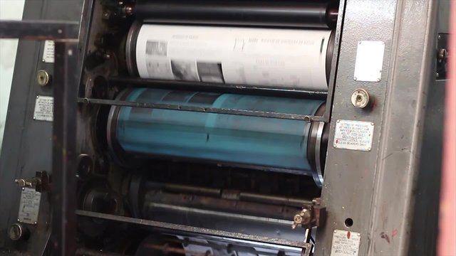 Printing machine in production