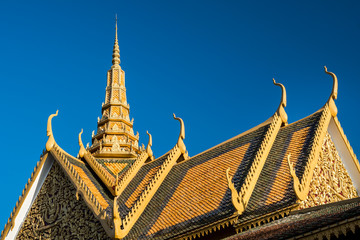 Royal Palace roof ornament decorations, Phnom Penh, Cambodia
