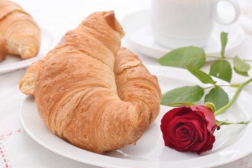 Breakfast with croissant