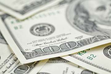 hundred dollars notes background