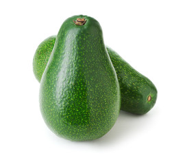 Avocados isolated on white background