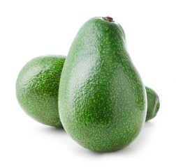 Avocados isolated on white background