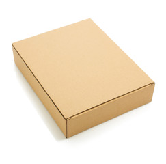 cardboard box on white