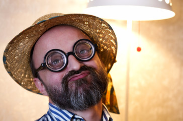 A funny comical man