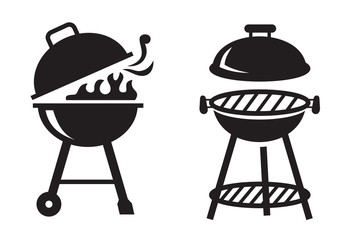 black BBQ Grill icons
