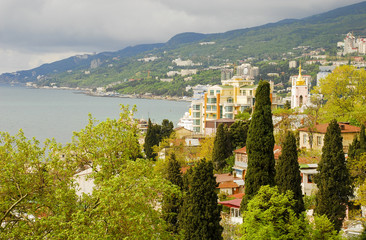 Crimea. View of Yalta from east