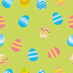 Seamless pattern with easter eggs