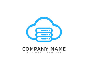 Cloud Server Logo Design Template