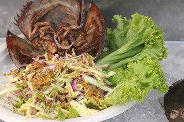 Spicy Horseshoe Crab Egg Salad.