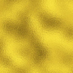 Fototapeta premium Golden foil texture (raster illustration). Shiny gold background for wallpapers with golden silky waves.