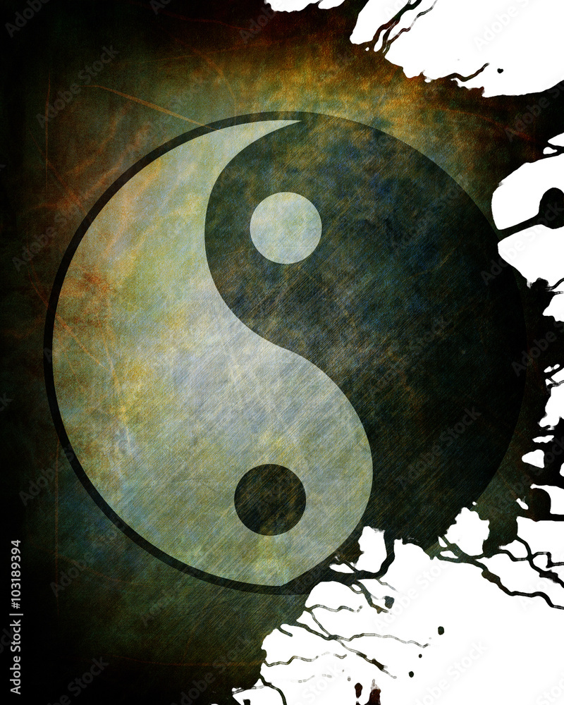 Sticker Yin yang symbol