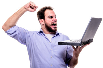 Mad at laptop