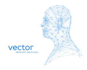 Abstract vector illustration of human head