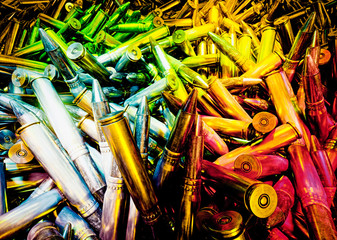 Vivid abstract illustration od ammunition. - obrazy, fototapety, plakaty