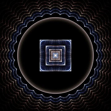 Square Circle Abstract Fractal Design