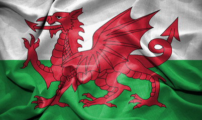 Wales flag. illustration
