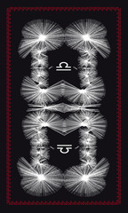 Tarot cards - back design. Libra