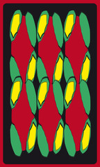 Tarot cards - back design. Mexican pattern