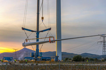 Construstion of wind turbine.
