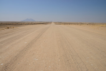 Fototapeta na wymiar Long distance cycling in the Namib, Namibia