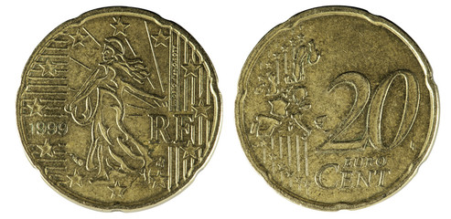 pièce de 20 centimes d' euro