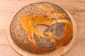 Wheat loaf with poppy seeds