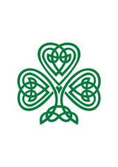 Celtic Shamrock symbol vector illustration isolated on white. - 103195106
