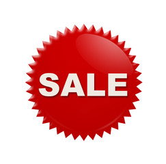Sale stamp special offer sticker isolated red