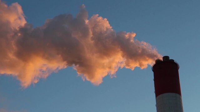 chimney smoke polluted air