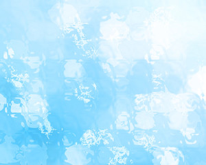 Blue winter bokeh background