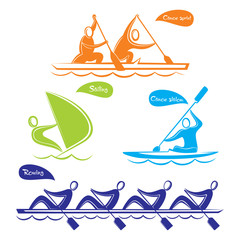 Olympics water sports symbol design vector