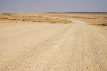 Fototapeta na wymiar Long distance cycling in the Namib, Namibia