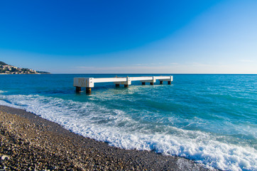 Disused diving platform
