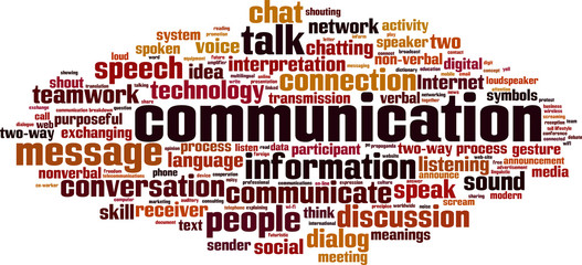 Communication word cloud concept. Vector illustration