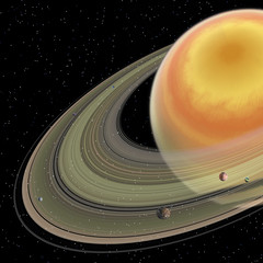 Saturn Planet - Saturn is the sixth planet in our solar system and has planetary rings with 150 moons. © Catmando