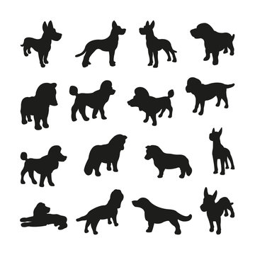Set of Dogs Silhouettes