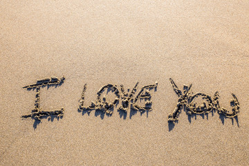 Love sculpted in the sand
